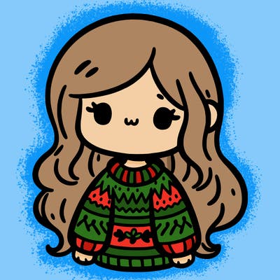 little girl in a sweater