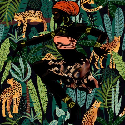 realistic african dancer