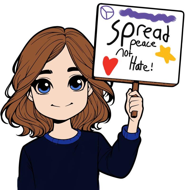 realistic girl holding up a sign