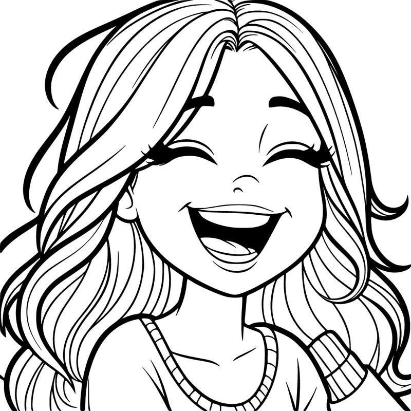 beautiful girl laughing