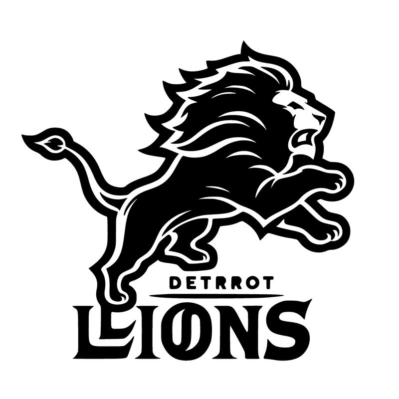 detroit lions logo of the lion.