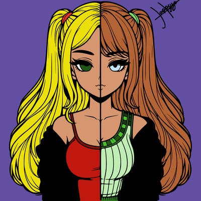 realistic girl split