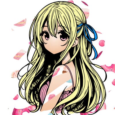 manga girl with long hair
