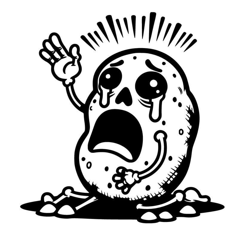 dead poatato crying for help