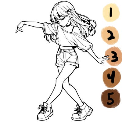 realistic girl danceing