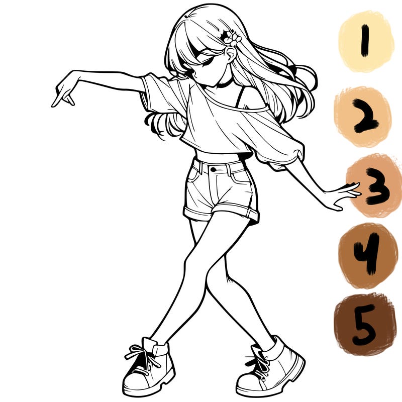 realistic girl danceing