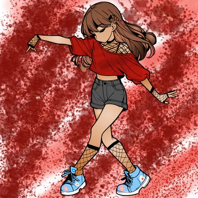 realistic girl danceing