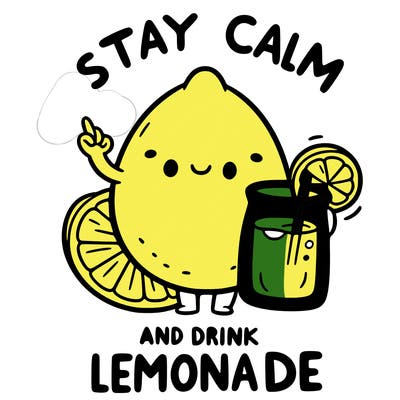 stay calm and drink lemonade
