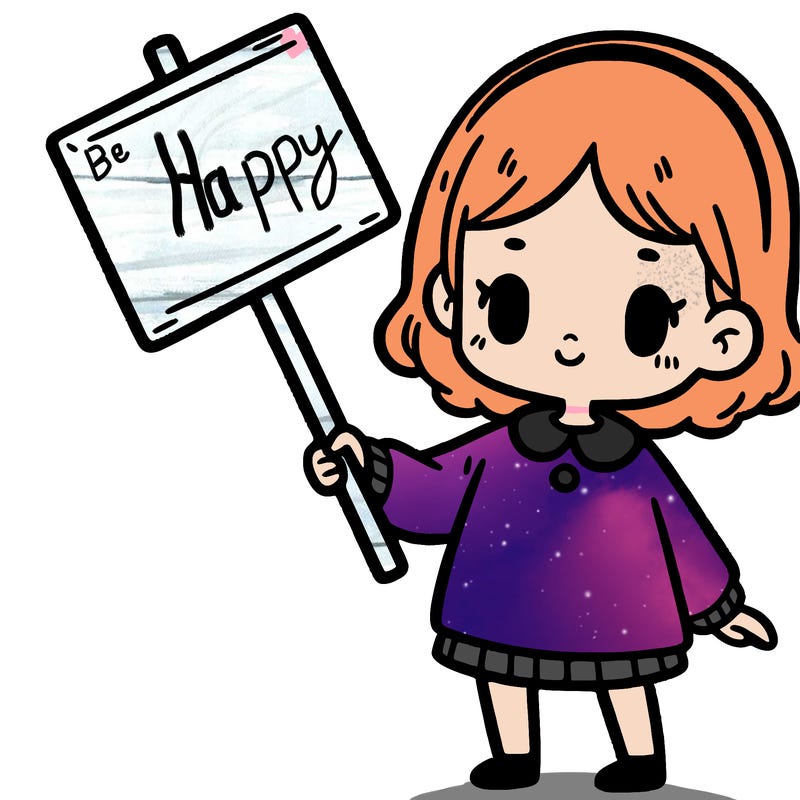 a girl holding a sign