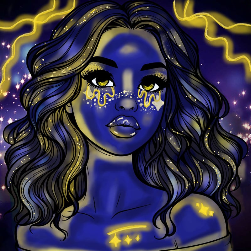 realistic girl with wavy hair and lips