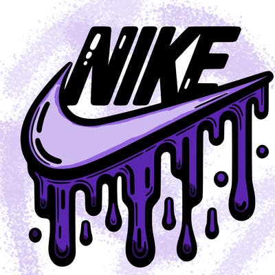 dripping nike logo