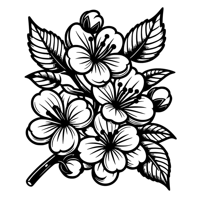 cherry blossom tattoo realistic