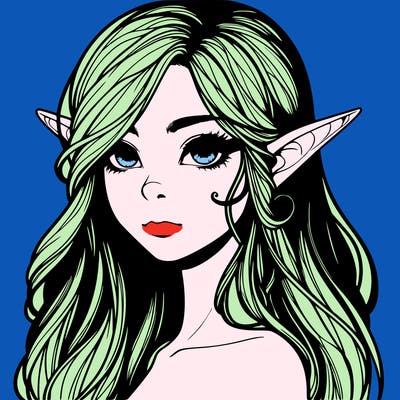 elf girl realistic dark fantasy