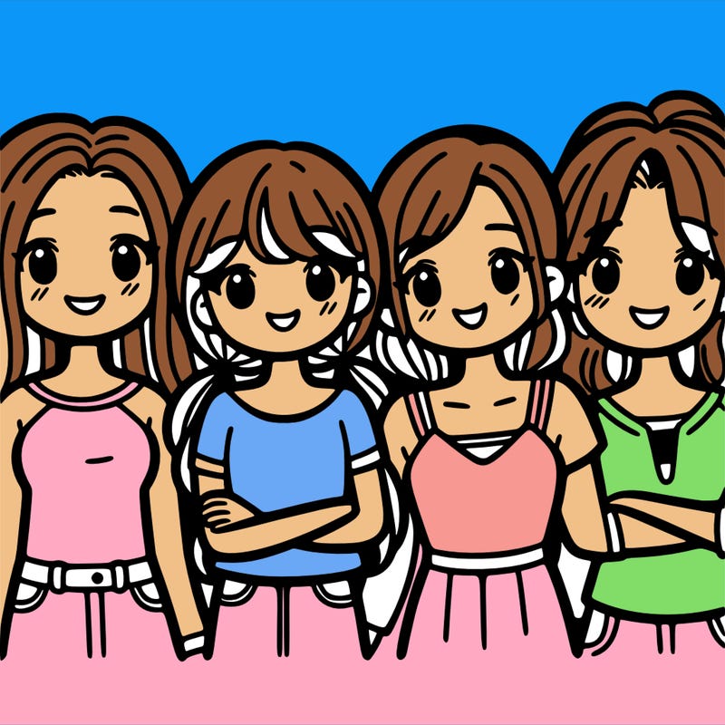 friend group of four girls