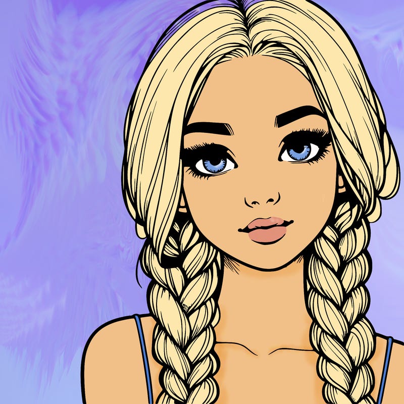 realistic girl with braids