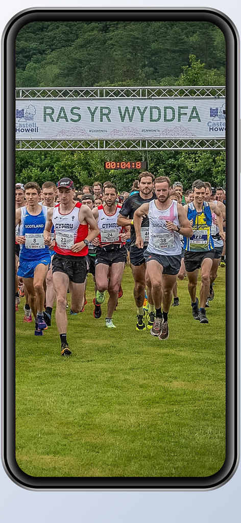 TDL Event Services - Group of runners at the Ras Yr Wyddfa race start line