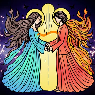 man and woman twin flame reunion