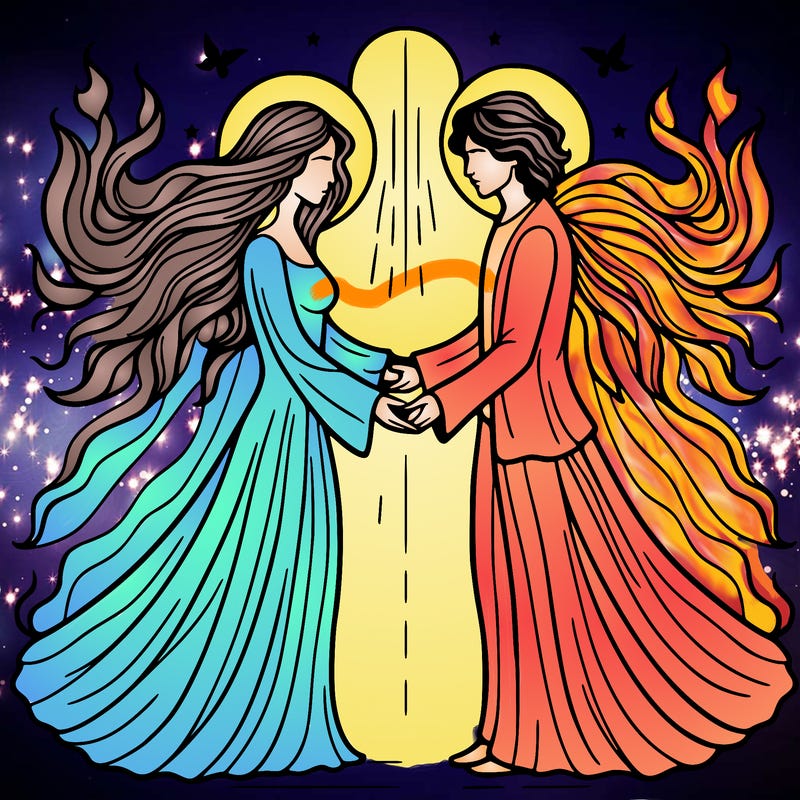 man and woman twin flame reunion