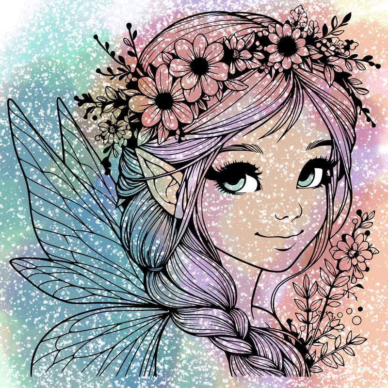 beautiful realistic fairy portrait