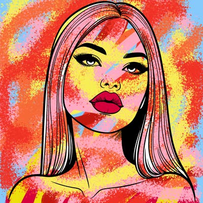 realistic woman with full lips