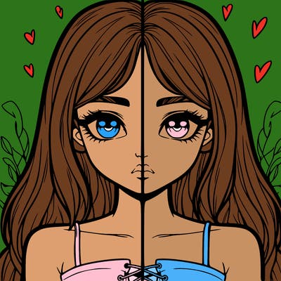 realistic girl split