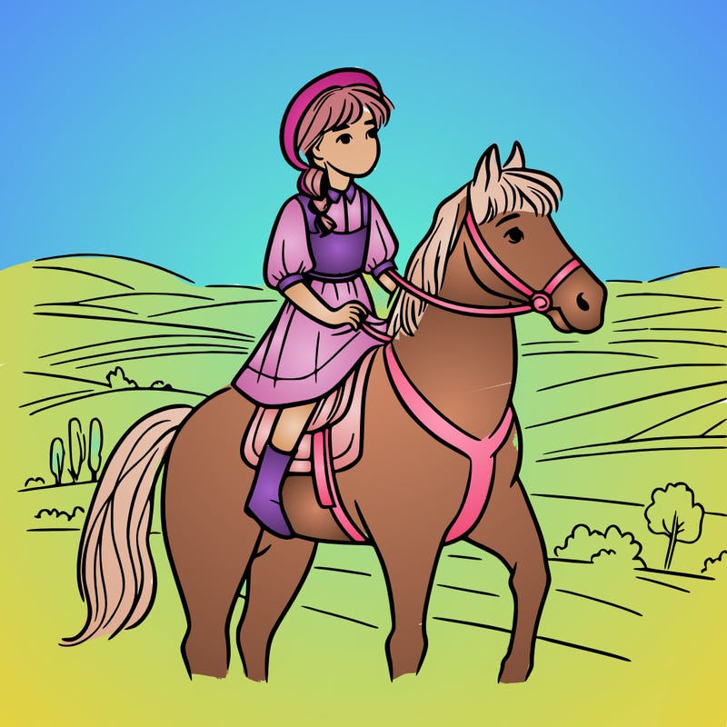 girl riding a horse