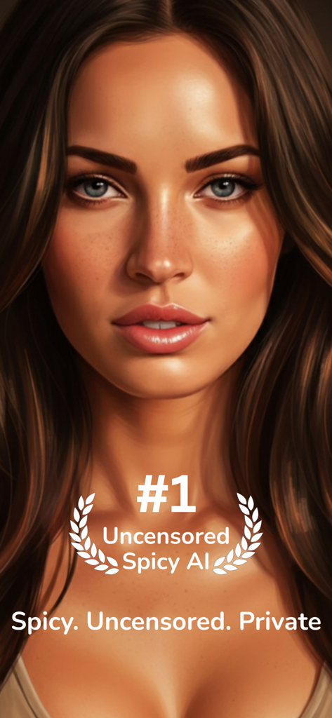 Spicy Chat: Uncensored AI - Portrait réaliste d'un personnage IA féminin pour l'application Spicy Chat Uncensored AI