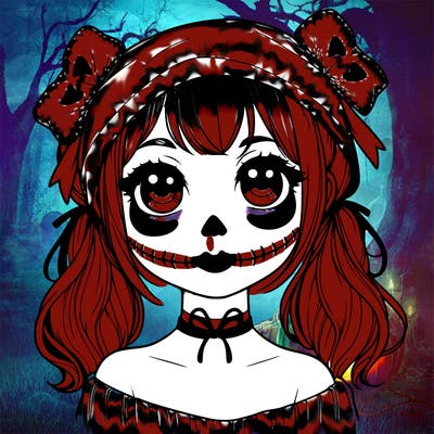 realistic girl halloween