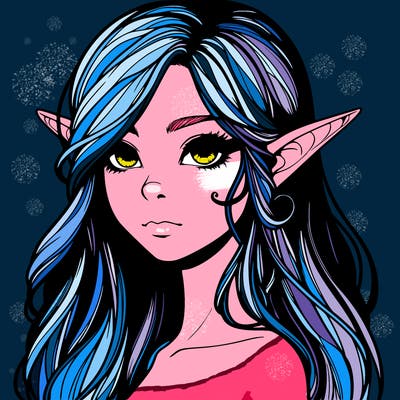 elf girl realistic dark fantasy