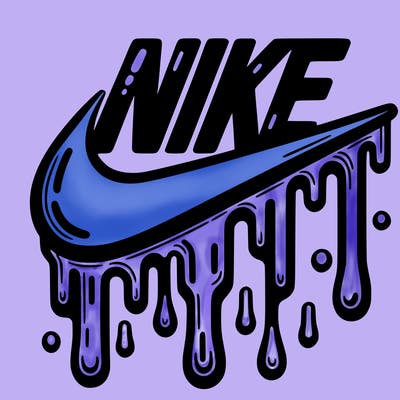 dripping nike logo