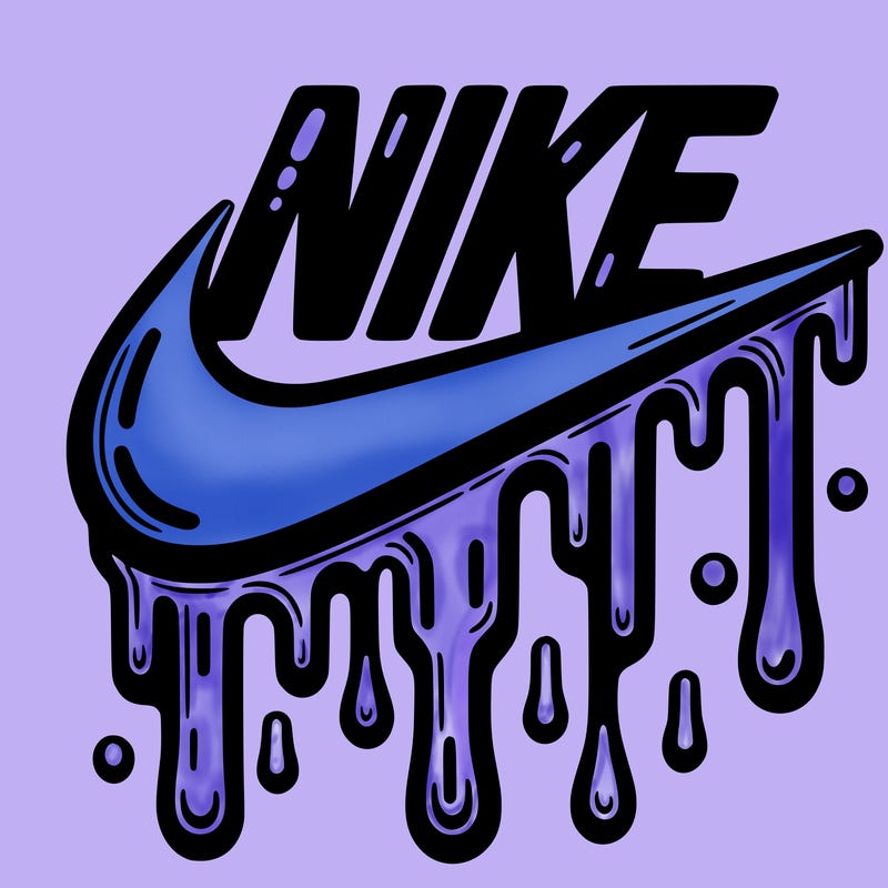 dripping nike logo