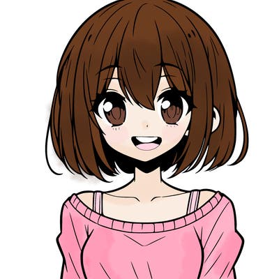 anime girl with short hair