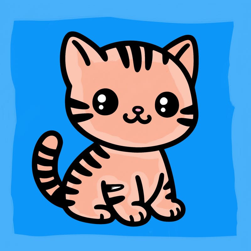 yellow kitten with stripes