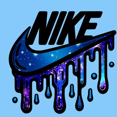 dripping nike logo