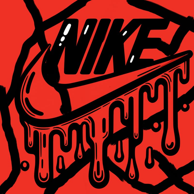 dripping nike logo