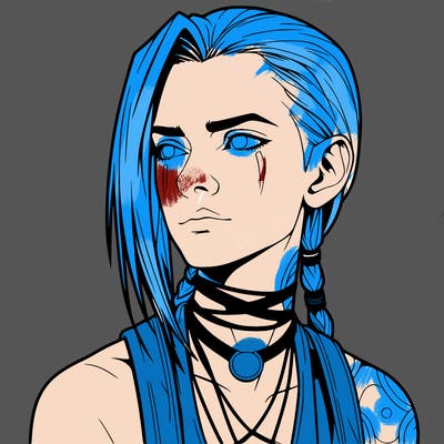 jinx from arcane realistic