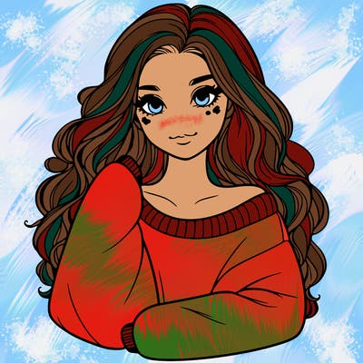 a beautiful girl in a big sweatshirt