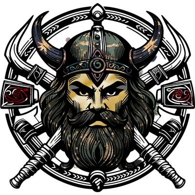 realistic valhalla god  symbol around