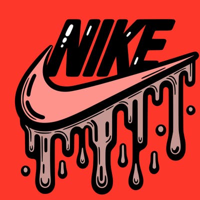 dripping nike logo