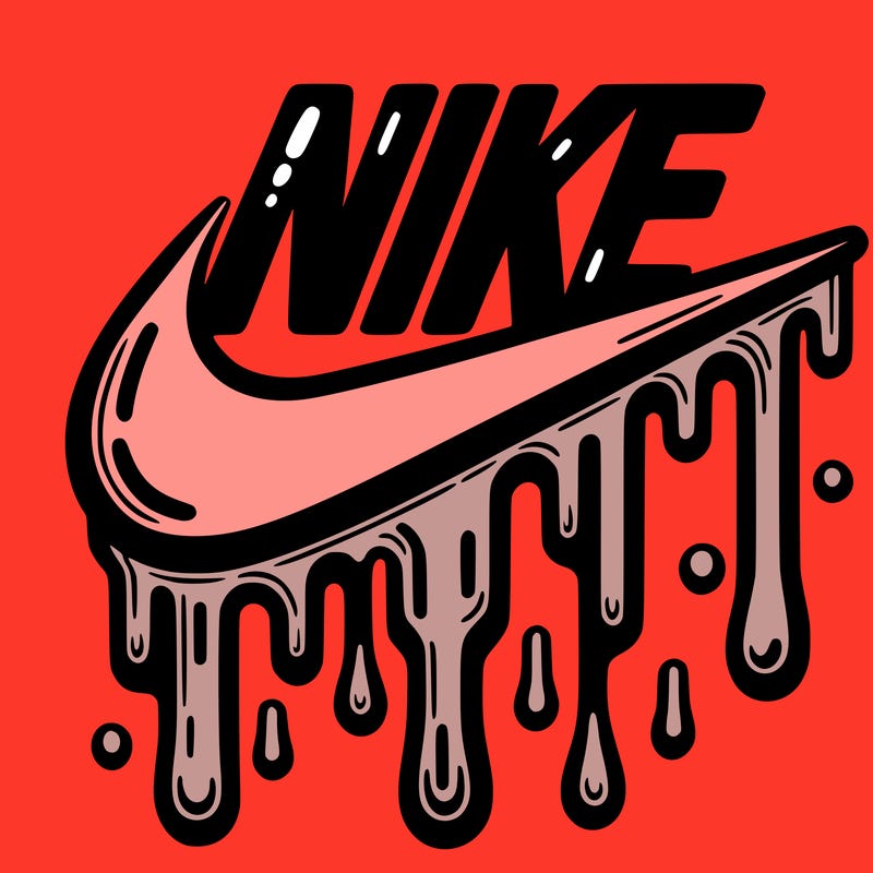 dripping nike logo