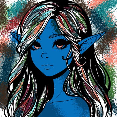 elf girl realistic dark fantasy