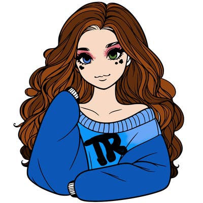 a beautiful girl in a big sweatshirt