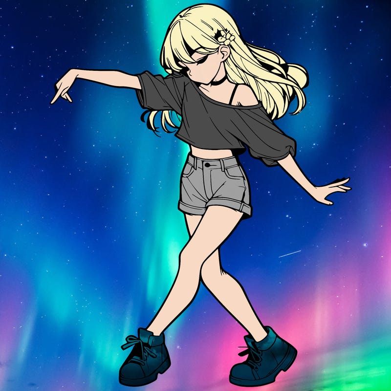 realistic girl danceing