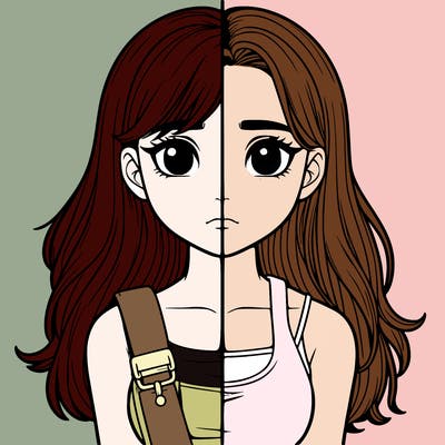 realistic girl split