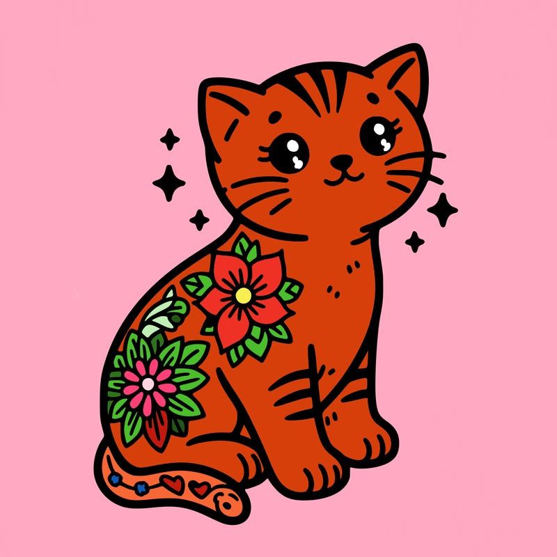 kitten tattoo