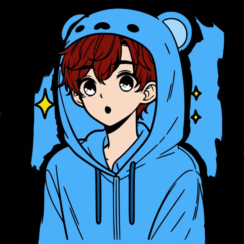 a 17 year old boy in a cute animal hoodie