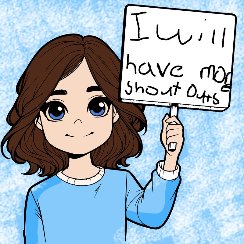 realistic girl holding up a sign