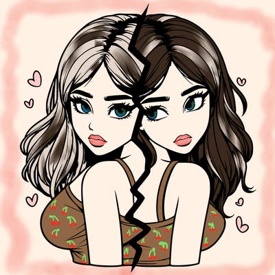 realistic girl split