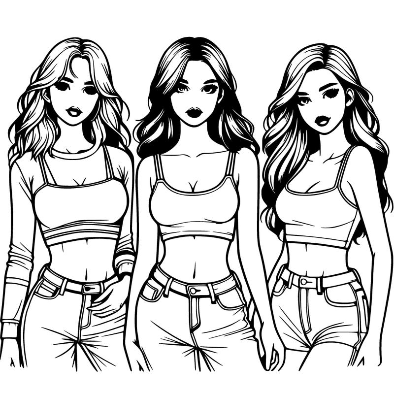 realistic girls with crop tops