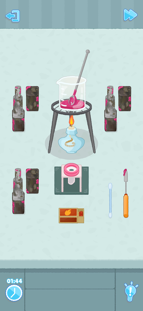 Tidy Up: Perfect Games - A game screen showing a DIY lipstick restoration level with melting pink wax and organization tools.